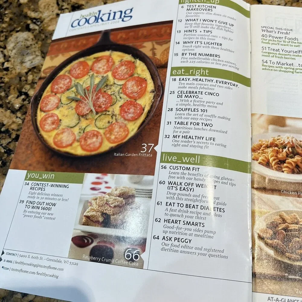 Taste of Homes Light And Tasty Cooking Recipe Magazines 2008 Back Issue Set Of 6